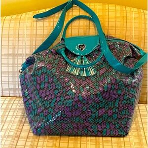 Betsey Johnson Safari Blue Cargo Bag
